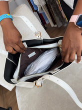 Load image into Gallery viewer, White midi tote bag
