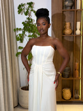 Load image into Gallery viewer, Cream maxi corset dress
