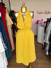 Load image into Gallery viewer, Mustard midi elasticated waist dress
