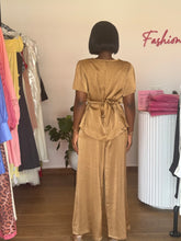 Load image into Gallery viewer, Mustard belted top two piece
