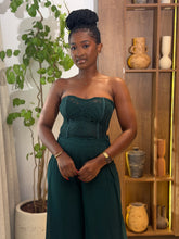 Load image into Gallery viewer, Green corset two piece

