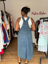 Load image into Gallery viewer, Sleeveless denim maxi pinafore
