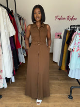 Load image into Gallery viewer, Brown belted maxi dress
