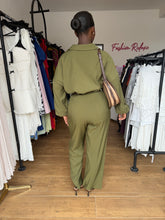 Load image into Gallery viewer, Army Green belted two piece
