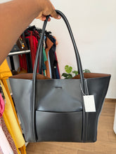 Load image into Gallery viewer, Black maxi tote bag
