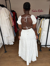 Load image into Gallery viewer, White open back maxi dress
