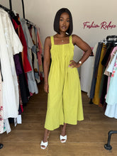 Load image into Gallery viewer, Green open back midi jumpsuit
