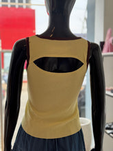 Load image into Gallery viewer, Yellow knit cut back knit top
