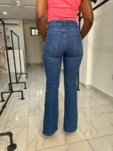Load image into Gallery viewer, Deep blue slit jeans
