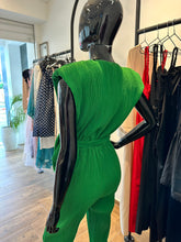 Load image into Gallery viewer, Green pleated jumpsuit
