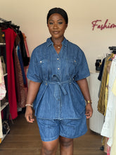 Load image into Gallery viewer, Denim shorts two piece
