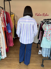 Load image into Gallery viewer, Purple multicolored longsleeves shirt
