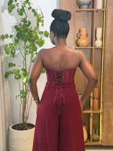Load image into Gallery viewer, Wine corset two piece
