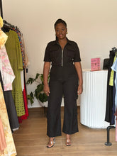 Load image into Gallery viewer, Black cargo pants two piece
