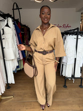 Load image into Gallery viewer, Brown belted trousers two piece
