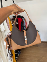 Load image into Gallery viewer, Brown two toned midi bag
