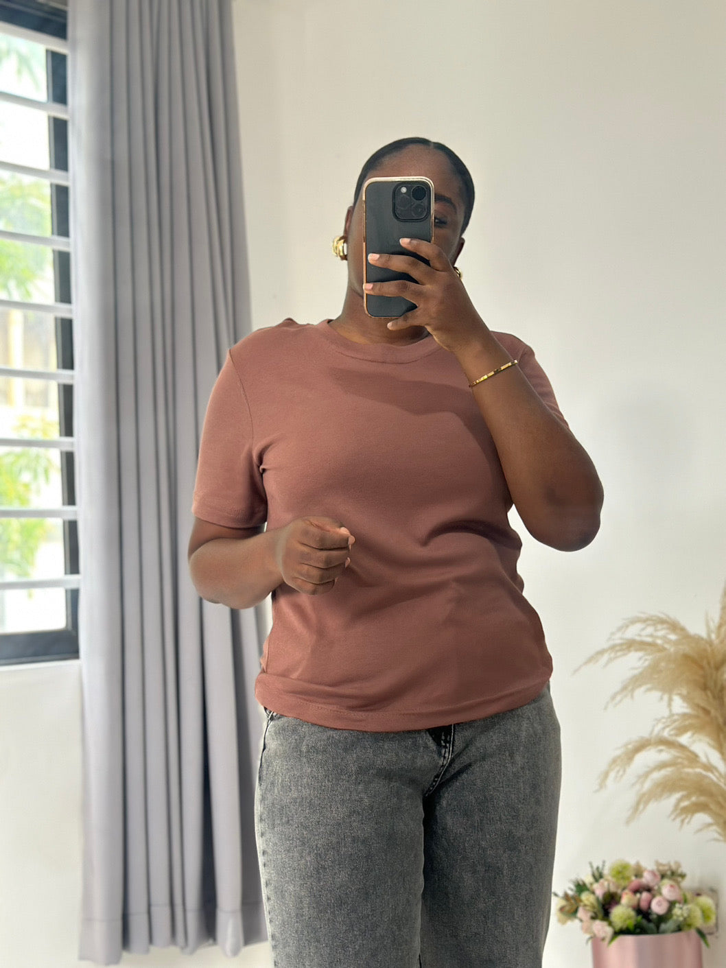Brown cotton tshirt