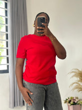 Load image into Gallery viewer, Red cotton Tshirt
