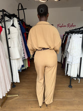 Load image into Gallery viewer, Brown belted trousers two piece
