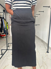 Load image into Gallery viewer, Black denim maxi skirt
