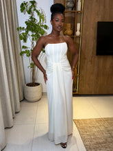 Load image into Gallery viewer, Cream maxi corset dress
