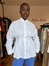 Load image into Gallery viewer, White gold detail long sleeves shirt
