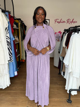Load image into Gallery viewer, Purple slinky maxi dress
