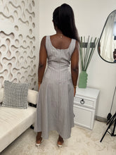 Load image into Gallery viewer, Grey midi cut out dress

