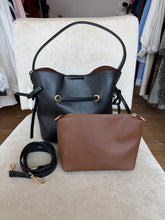 Load image into Gallery viewer, Black midi tote bag
