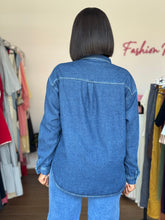 Load image into Gallery viewer, Deep blue denim longsleeves shirt
