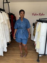 Load image into Gallery viewer, Denim shorts two piece
