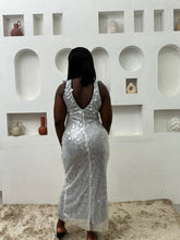 Load image into Gallery viewer, Grey sequin midi bodycon dress
