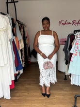 Load image into Gallery viewer, White lace midi dress
