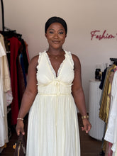 Load image into Gallery viewer, Cream sleeveless maxi dress
