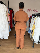 Load image into Gallery viewer, Brown tie waist two piece
