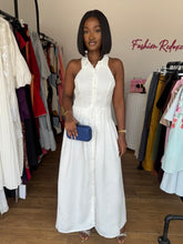 Load image into Gallery viewer, White maxi mini pleats dress
