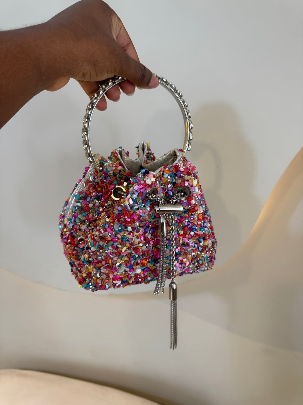 Pink jewel mini bag