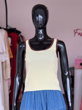 Load image into Gallery viewer, Yellow knit cut back knit top
