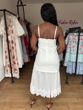 Load image into Gallery viewer, White lace bottom maxi dress
