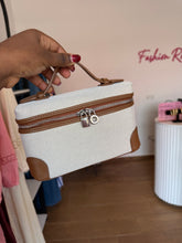 Load image into Gallery viewer, Brown and cream mini vanity bag
