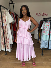 Load image into Gallery viewer, Pink maxi sleeveless dress
