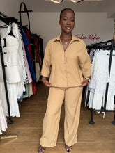 Load image into Gallery viewer, Brown belted trousers two piece
