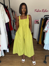 Load image into Gallery viewer, Green open back midi jumpsuit
