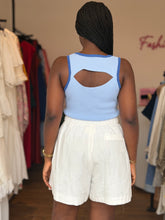 Load image into Gallery viewer, White linen shorts
