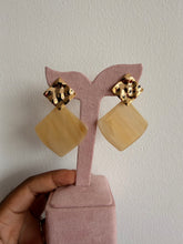 Load image into Gallery viewer, Gold and yellow drop earrings
