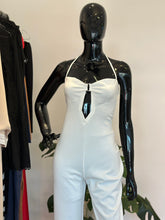 Load image into Gallery viewer, White open back jumpsuit
