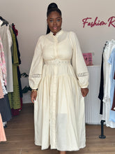 Load image into Gallery viewer, Cream lace detail maxi dress
