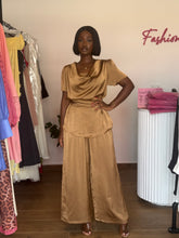 Load image into Gallery viewer, Mustard belted top two piece
