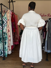 Load image into Gallery viewer, White belted maxi dress
