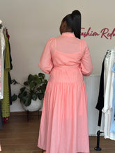 Load image into Gallery viewer, Light pink maxi belted dress
